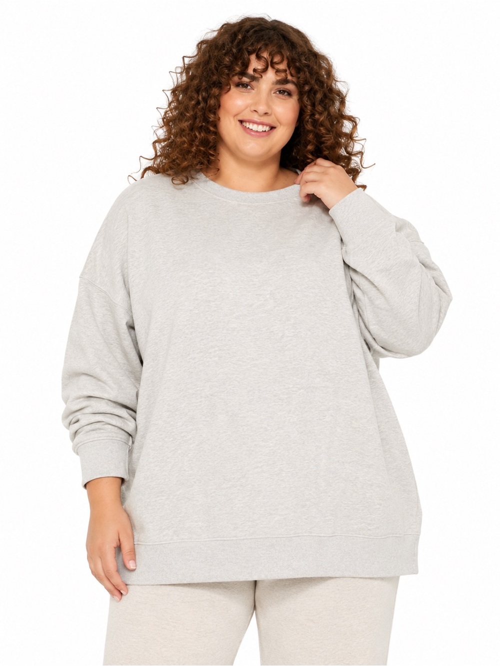 Wild Fable Women's Oversized  Pullover Sweatshirt - Heather Gray Size XXL